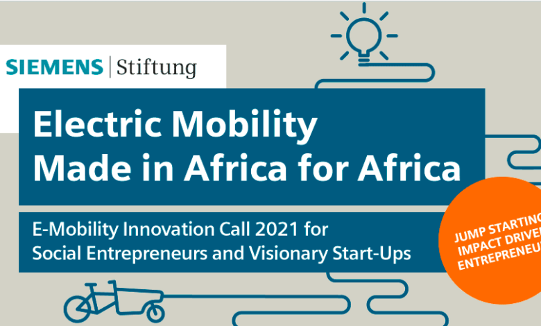 African Female Entrepreneur? Apply For Siemens Stiftung E-Mobility Innovation Call 2021